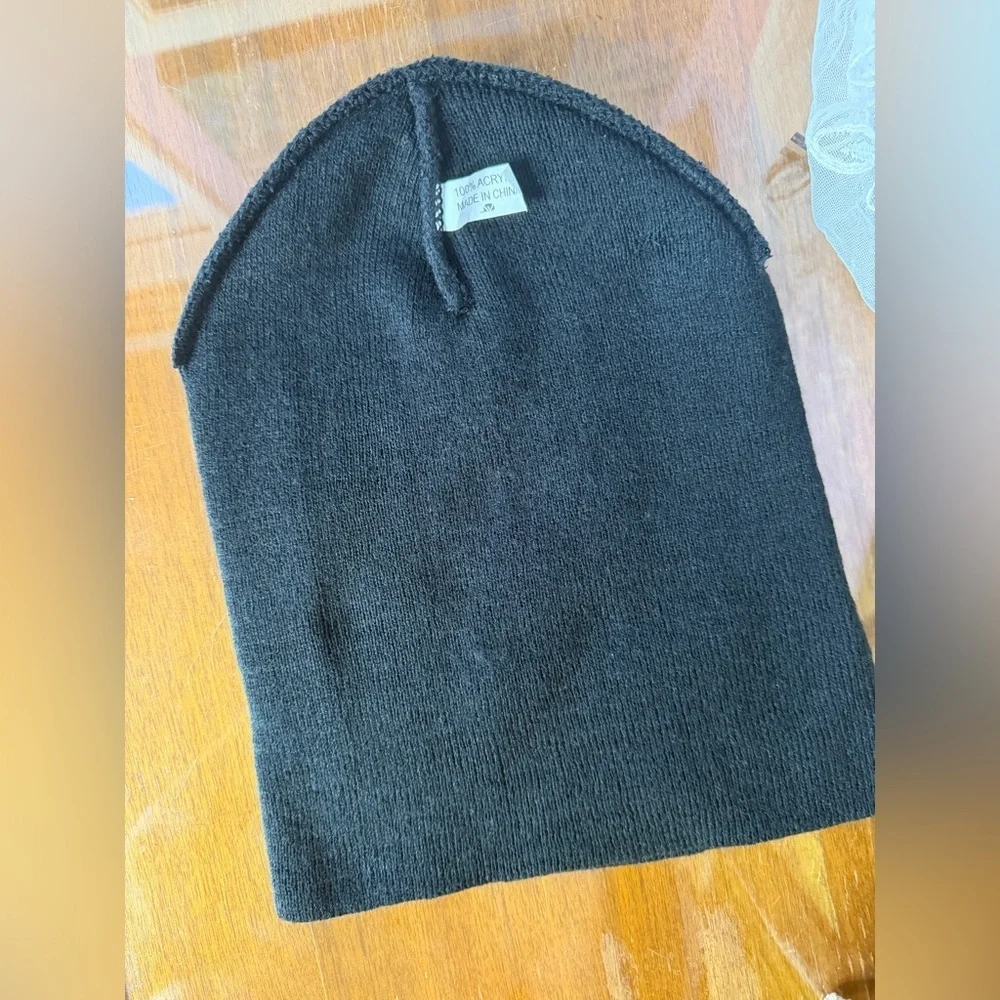 Black 'Security' Knit Beanie